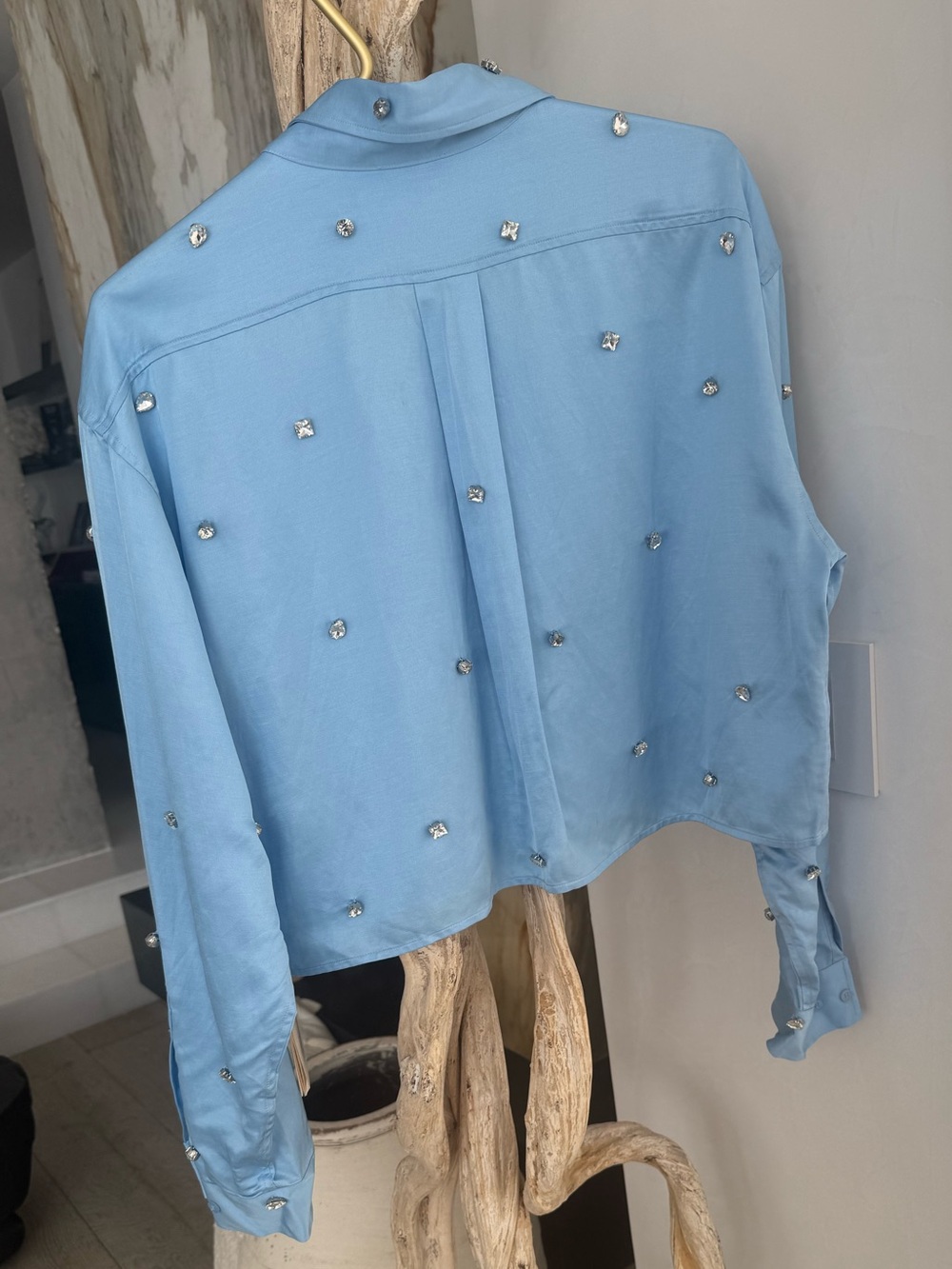 SANDRO  embellished button down  blouse - Picture 8 of 17